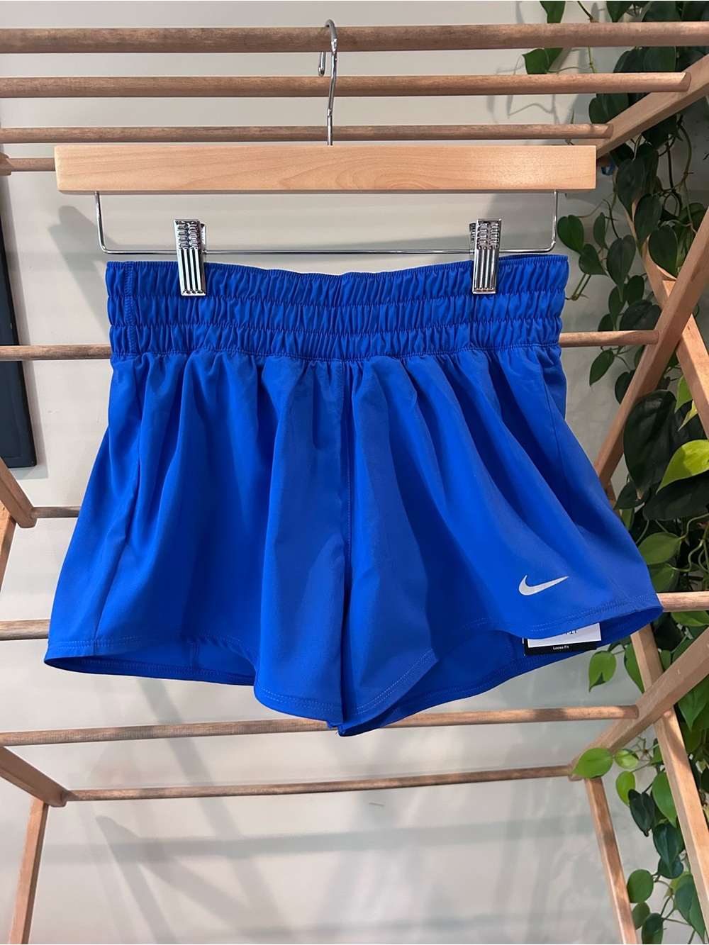 NWT Nike Dri-FIT Women's Bright Blue Elastic Waist Athletic Shorts